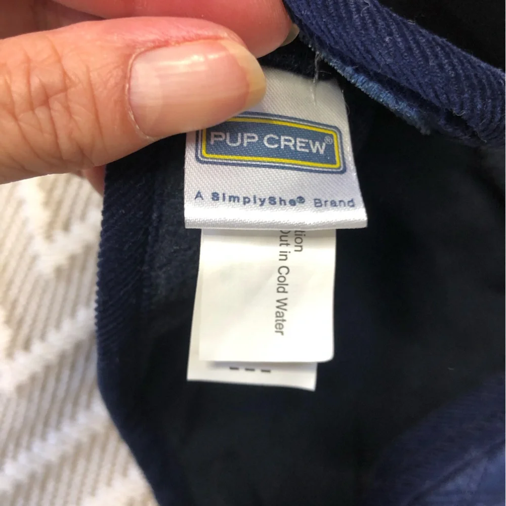 Pup Crew Quilted Dog Coat Navy XS